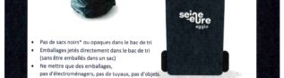 PAS DE SAC OPAQUE DANS LA POUBELLE DE TRI